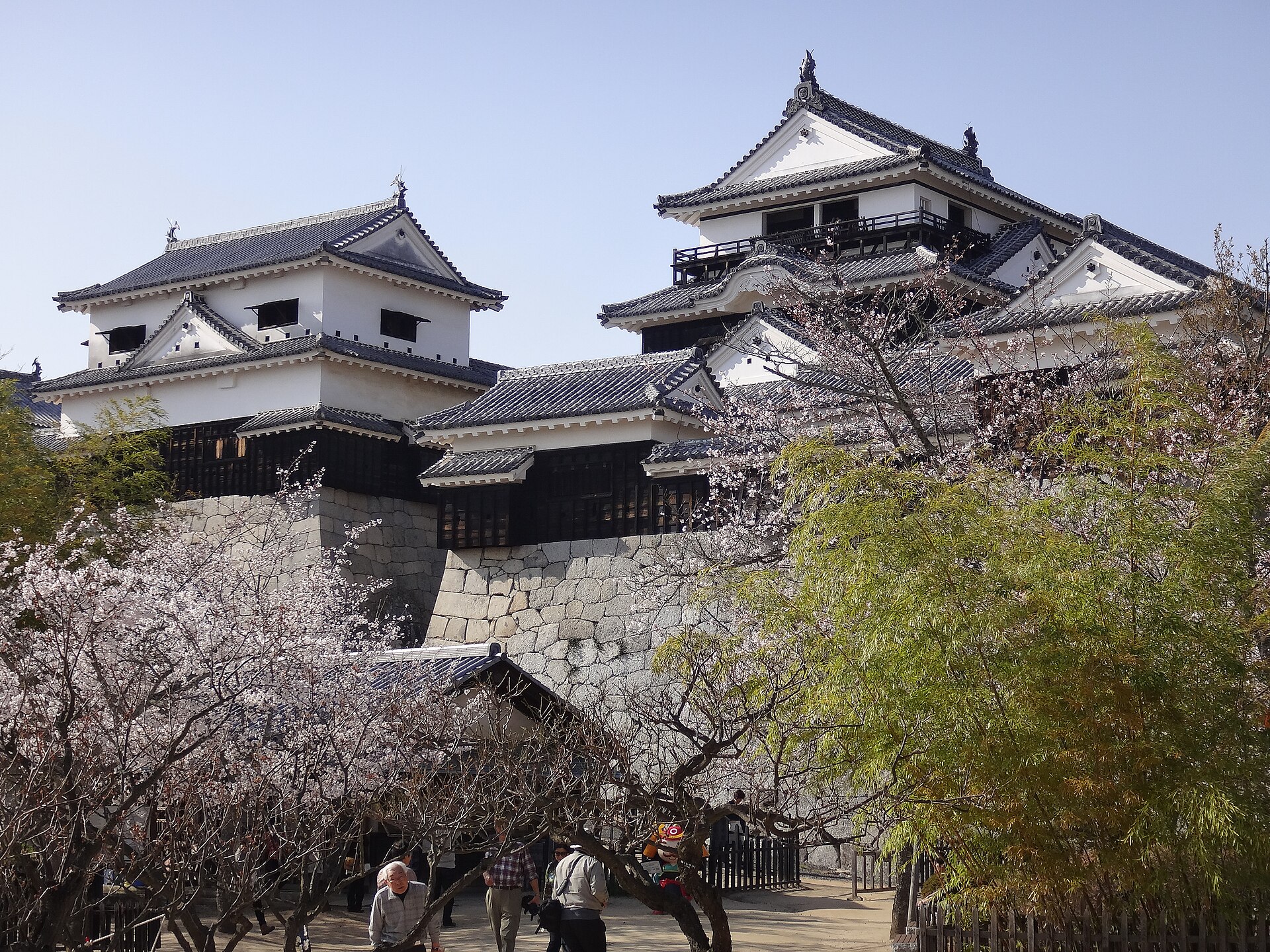 松山城所在的松山市丸之内一带景象。