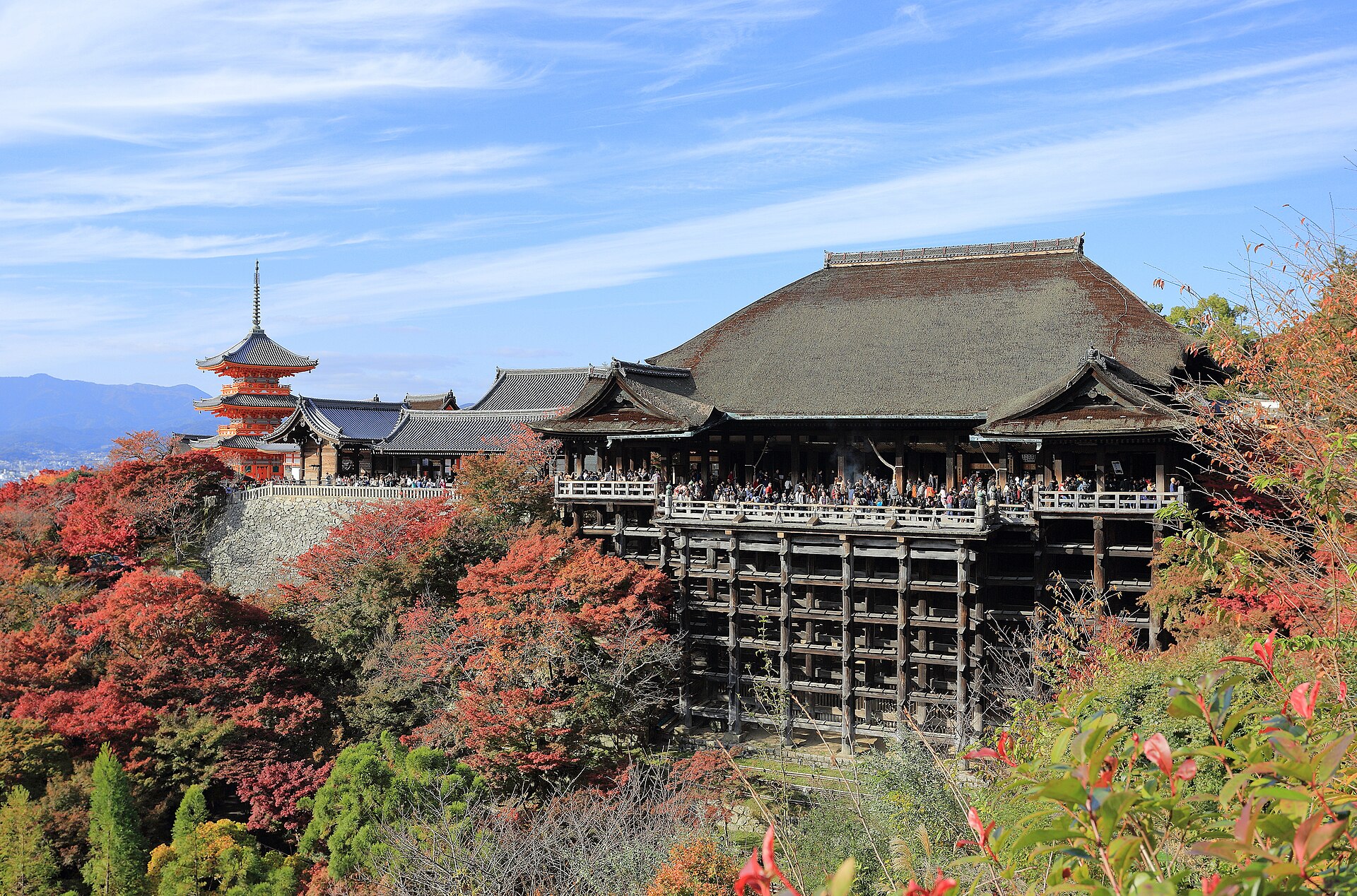 京都清水寺的伽蓝。