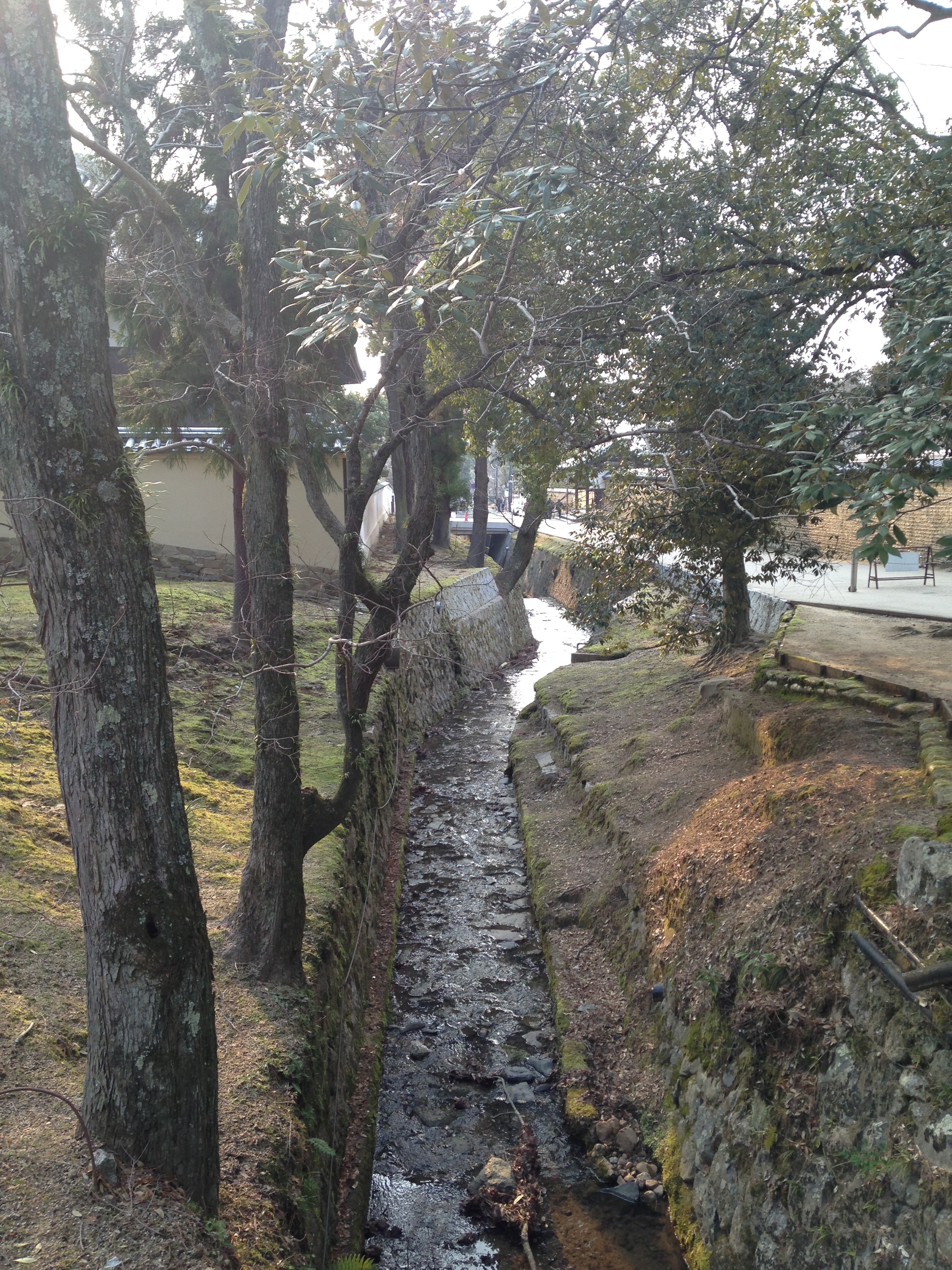 东大寺中门前流过石岸的白蛇川。