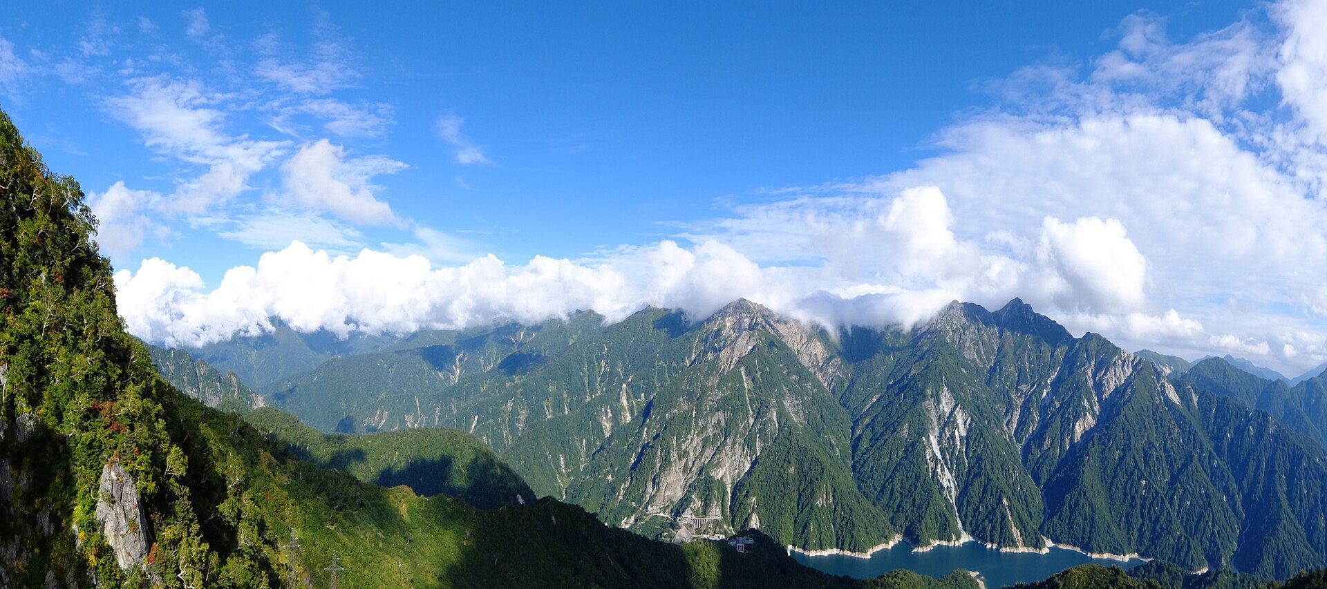 立山黑部阿尔卑斯路线大观峰的眺望。