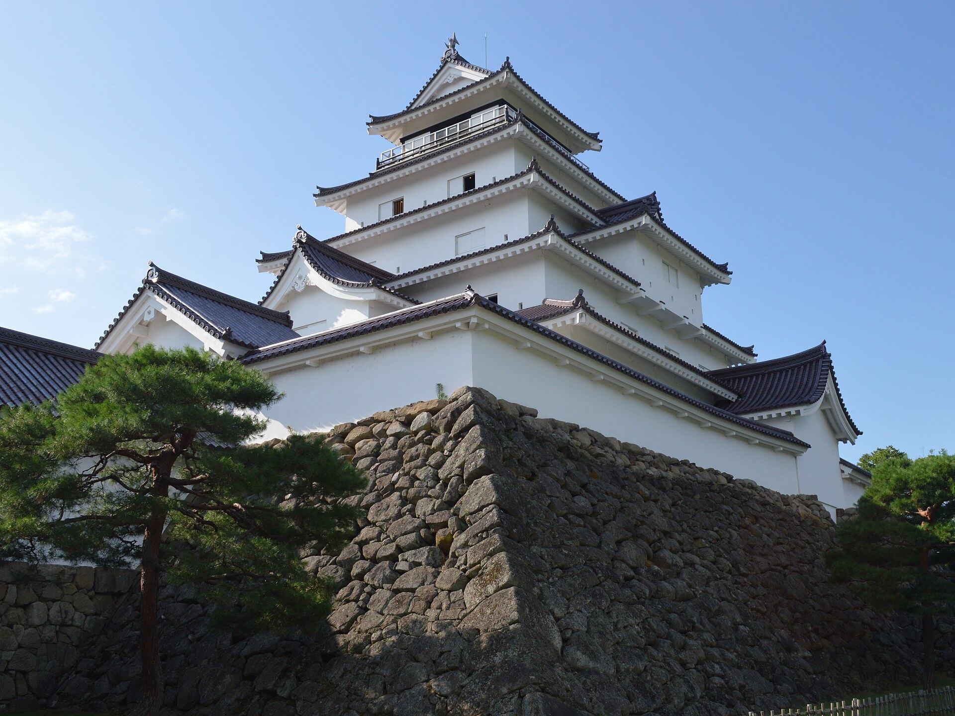 位于会津若松市的鹤城（会津若松城）城郭，从城内所见。